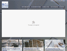 Tablet Screenshot of mci-metalldecken.com
